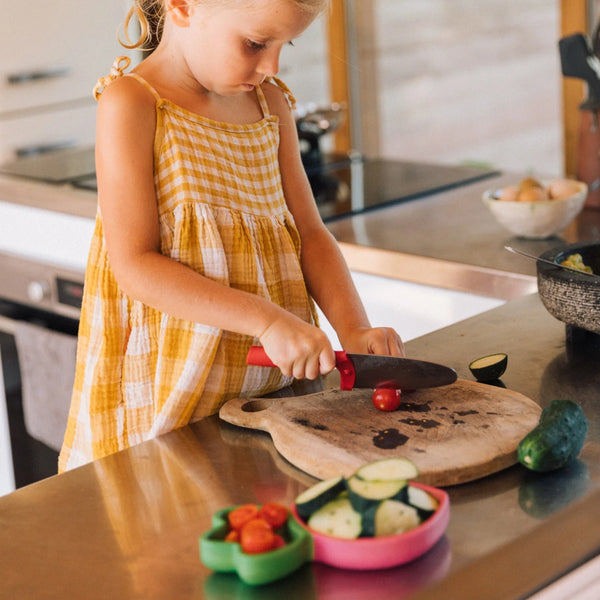 Set vaisselle enfant assiette et cuillère 'Ramona' le radis | OLI & CAROL