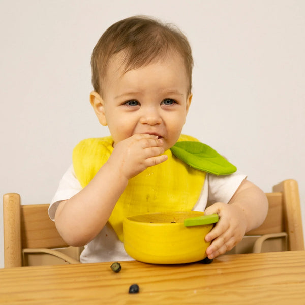 Set vaisselle enfant bol et cuillère 'Lou' le citron | OLI & CAROL