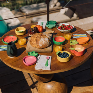 Set vaisselle enfant assiette et cuillère 'Cathy' la carotte | OLI & CAROL