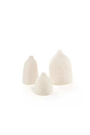 Set 3 cache-vases 'Clochettes' en laine feutrée | MUSKHANE
