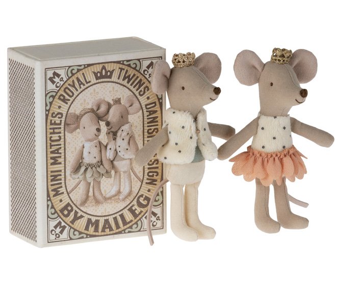 Souris Bébés Jumeaux Royaux dans leur boîte | MAILEG