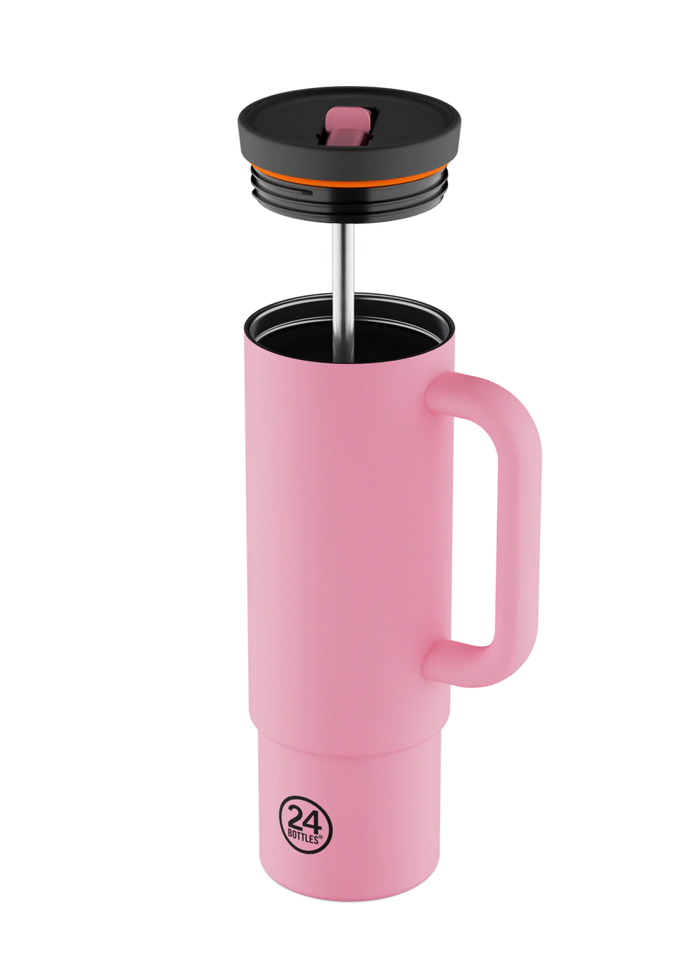 Straw Cup isotherme en inox 'Flamingo' | 24 BOTTLES