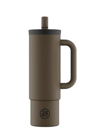 Straw Cup isotherme en inox 'Mocha' | 24 BOTTLES