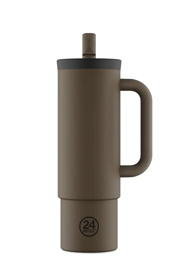 Straw Cup isotherme en inox 'Mocha' | 24 BOTTLES