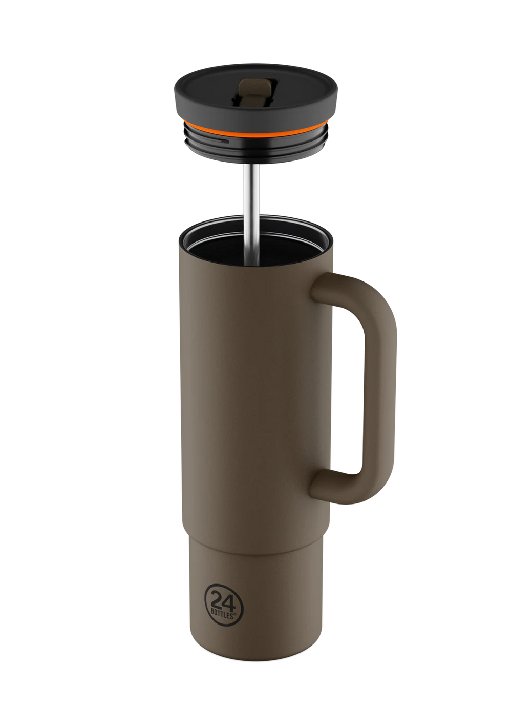 Straw Cup isotherme en inox 'Mocha' | 24 BOTTLES