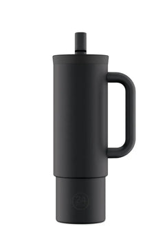 Straw Cup isotherme en inox 'Tuxedo black' | 24 BOTTLES