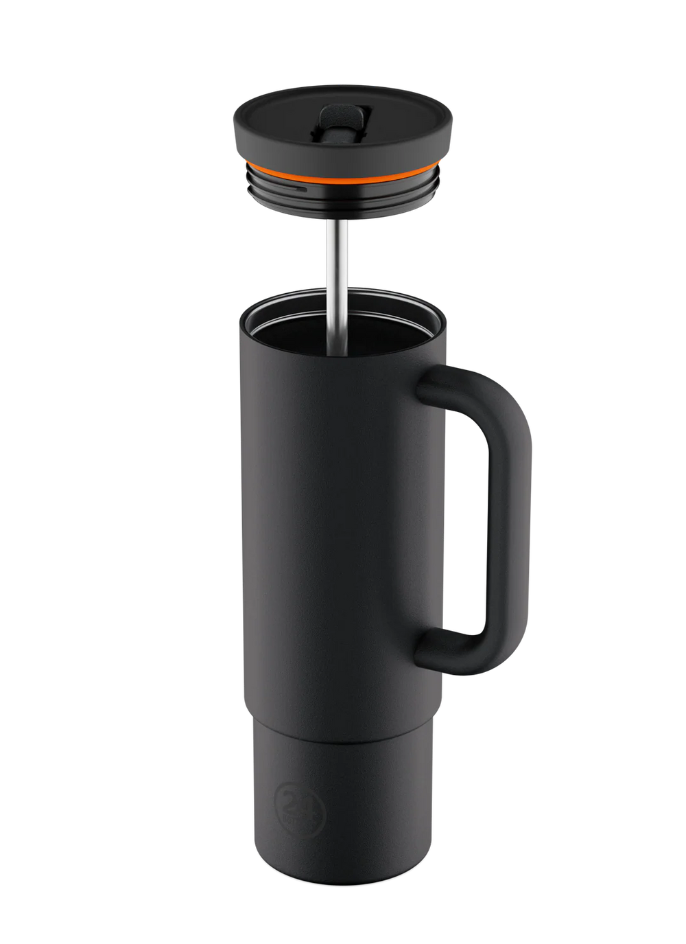Straw Cup isotherme en inox 'Tuxedo black' | 24 BOTTLES