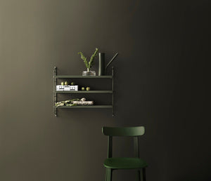 Etagère murale String Pocket vert foncé | STRING FURNITURE