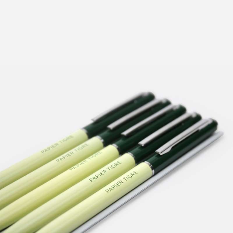 Stylo bille jaune & vert | PAPIER TIGRE
