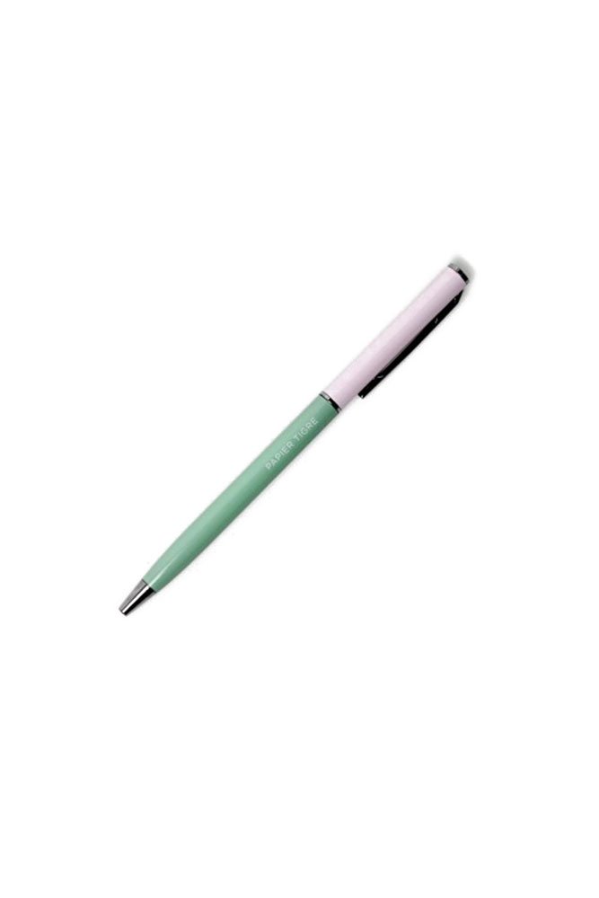 Stylo bille vert & rose | PAPIER TIGRE