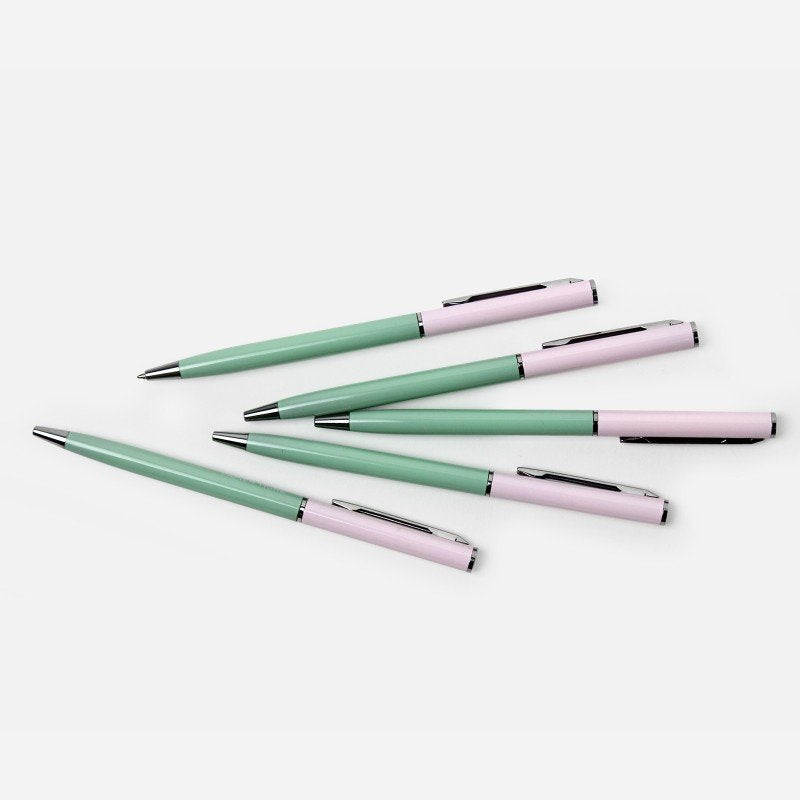 Stylo bille vert & rose | PAPIER TIGRE