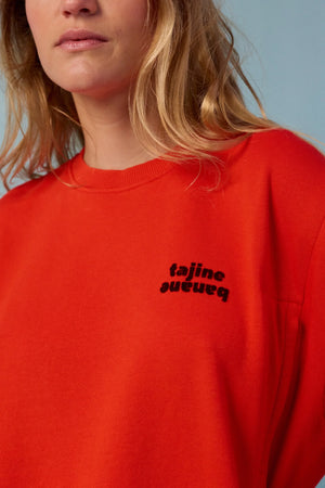 Sweat d'allaitement 'P'allaite' Rouge | TAJINEBANANE