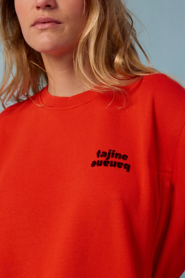 Sweat d'allaitement 'P'allaite' Rouge | TAJINEBANANE