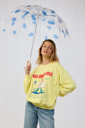 Sweat d'allaitement 'Take away milk' Jaune | TAJINEBANANE