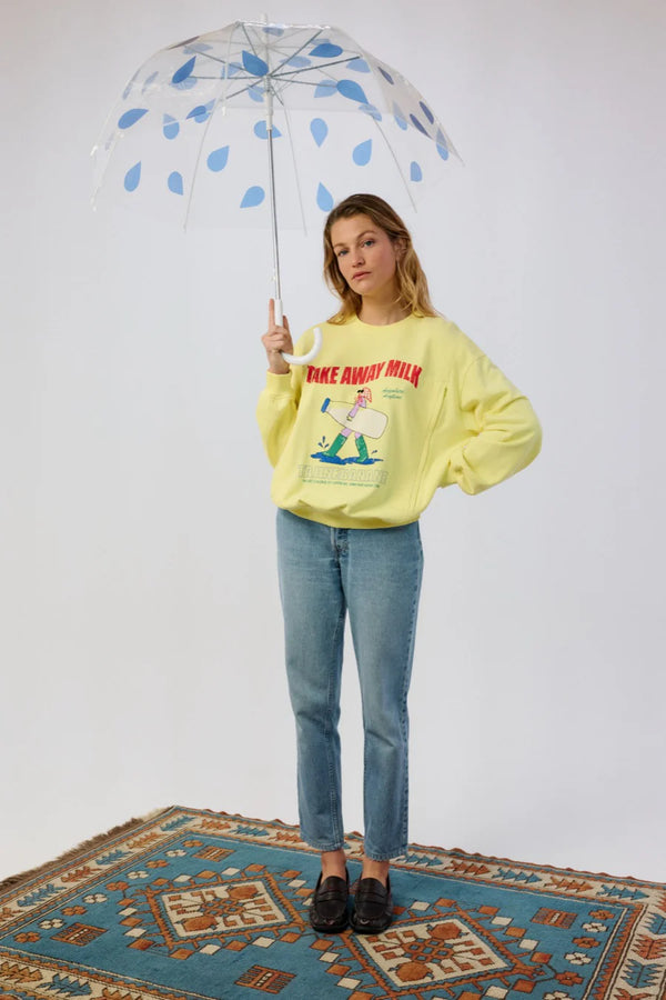 Sweat d'allaitement 'Take away milk' Jaune | TAJINEBANANE