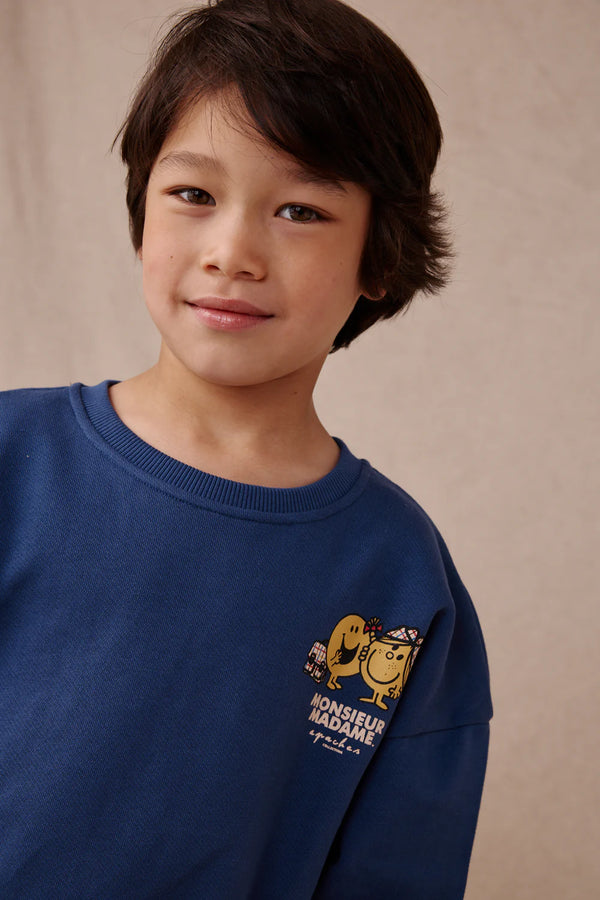 Sweat ‘Balloon' Mr & Mme Indigo | APACHES COLLECTIONS X MONSIEUR MADAME