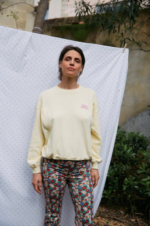 Sweat d'allaitement 'P'allaite' Jaune | TAJINEBANANE