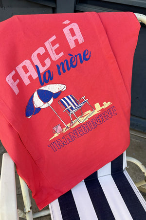 T-shirt d'allaitement 'Face à la Mère' Rouge | TAJINEBANANE