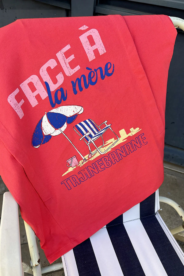 T-shirt d'allaitement 'Face à la Mère' Rouge | TAJINEBANANE