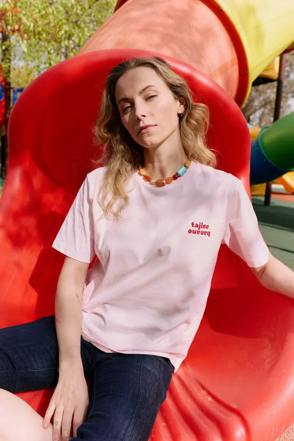 T-shirt d'allaitement 'P'Allaite' Poudre | TAJINEBANANE
