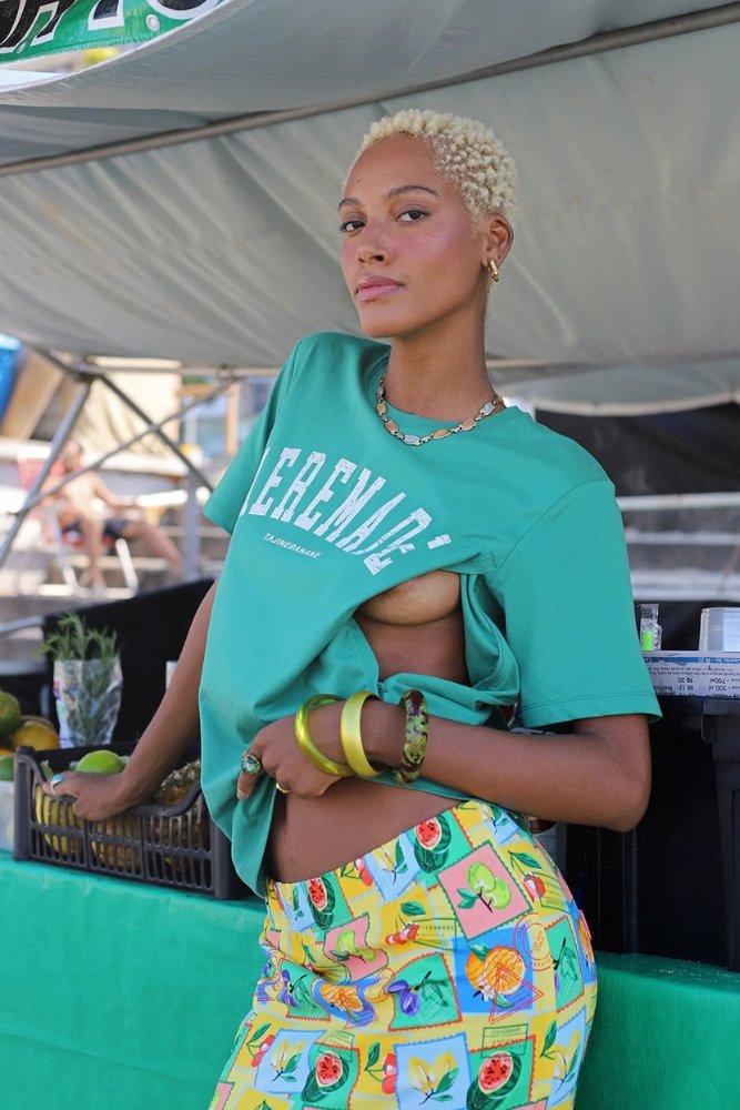 T-shirt d'allaitement 'Meremade' Verde | TAJINEBANANE