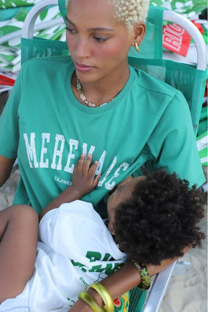 T-shirt d'allaitement 'Meremade' Verde | TAJINEBANANE