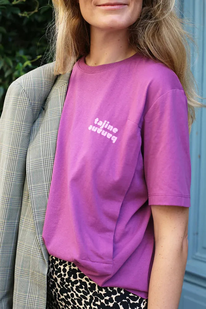 T-shirt d'allaitement 'P'allaite' Rose | TAJINEBANANE