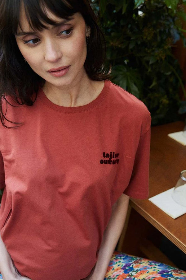 T-shirt d'allaitement 'P'allaite' Terracotta | TAJINEBANANE