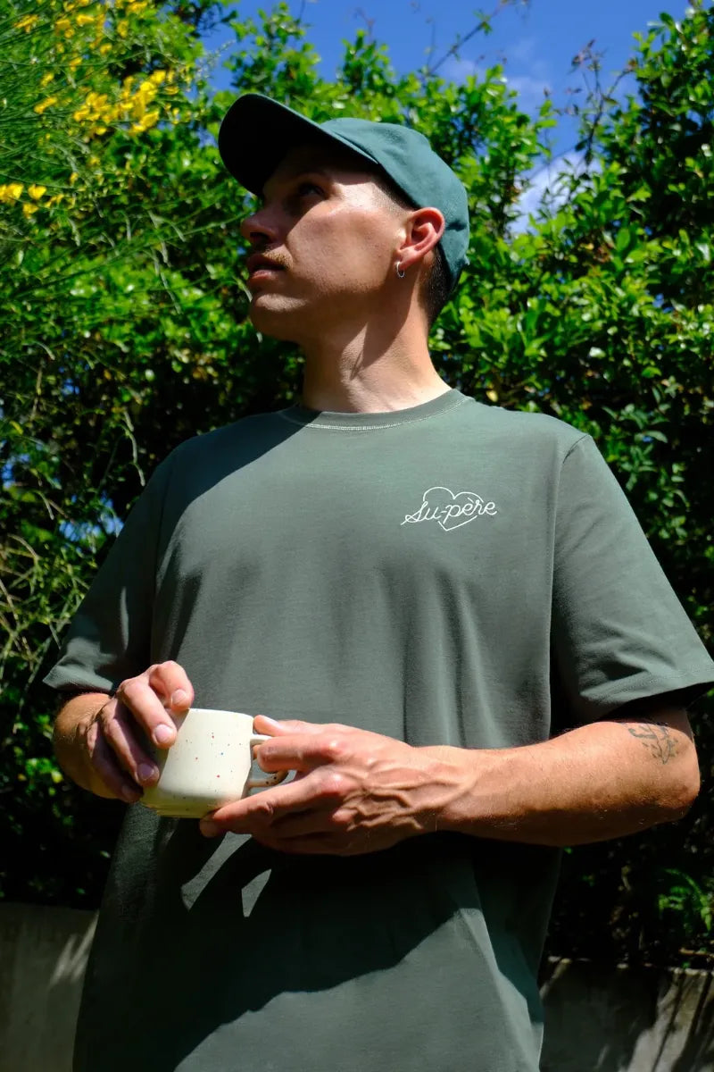 T-shirt 'Su-père' green | TAJINEBANANE