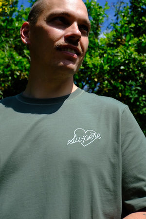 T-shirt 'Su-père' green | TAJINEBANANE