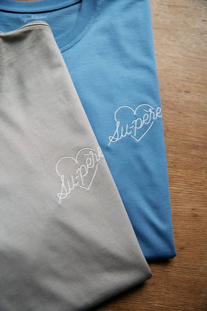 T-shirt 'Su-père' Gris charcoal | TAJINEBANANE