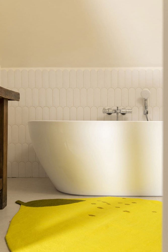 Tapis Citron en laine feutrée | MUSKHANE