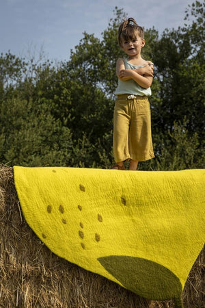 Tapis Citron en laine feutrée | MUSKHANE