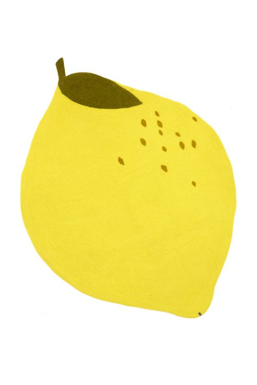 Tapis Citron en laine feutrée | MUSKHANE