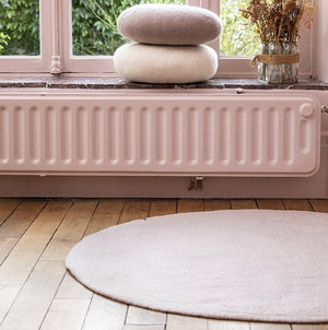 Tapis rond 'Kali' 120cm en laine feutrée | MUSKHANE