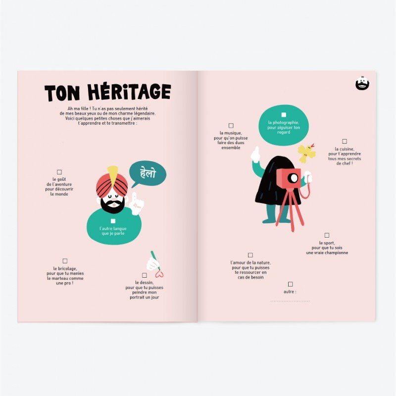 Livre à remplir 'Tel père telle fille ?' | MINUS ÉDITIONS