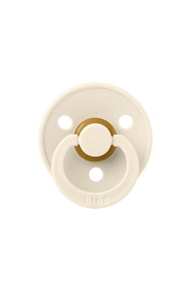 Tétine ronde en latex 'Colour' Ivory | BIBS