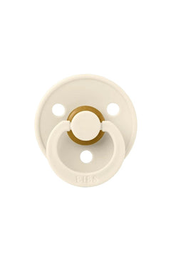 Tétine ronde en latex 'Colour' Ivory | BIBS
