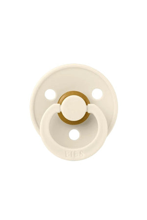 Tétine ronde en latex 'Colour' Ivory | BIBS