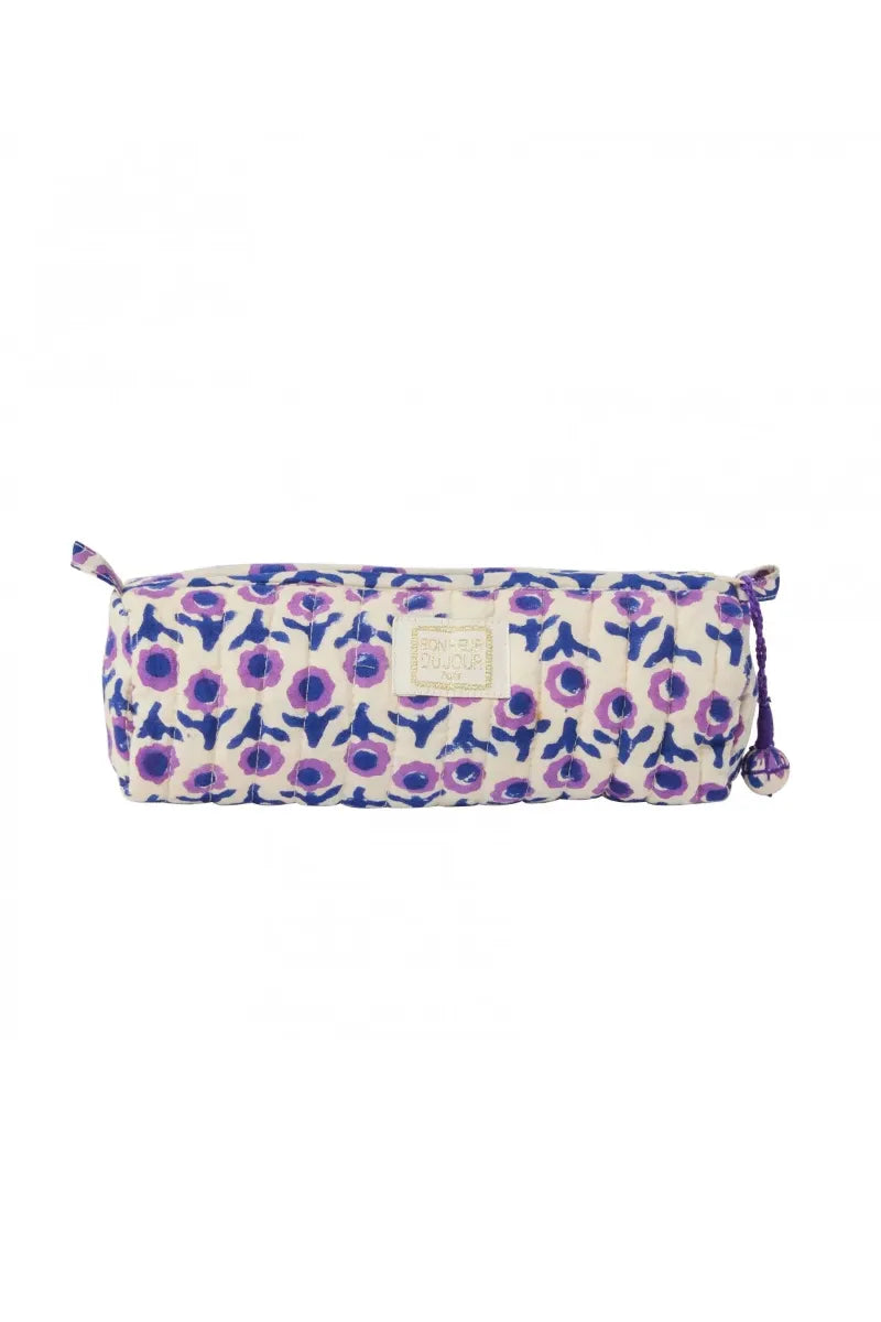 Trousse à crayons 'Nila' Isha Cassis | BONHEUR DU JOUR