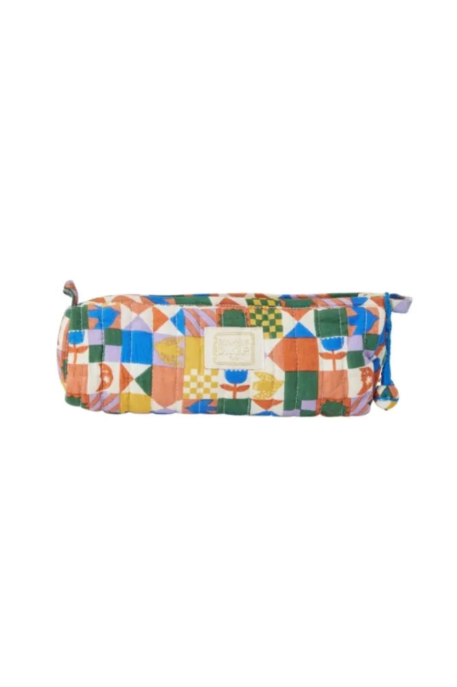 Trousse à crayons 'Nila' Patchy Blue | BONHEUR DU JOUR