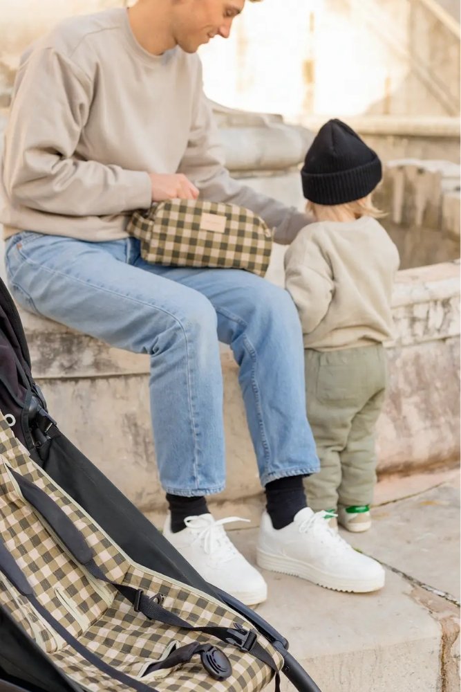 Trousse de toilette 'Hyde Park' imperméable Green Checks | NOBODINOZ