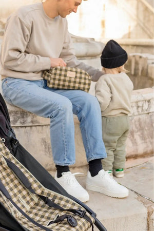 Trousse de toilette 'Hyde Park' imperméable Green Checks | NOBODINOZ