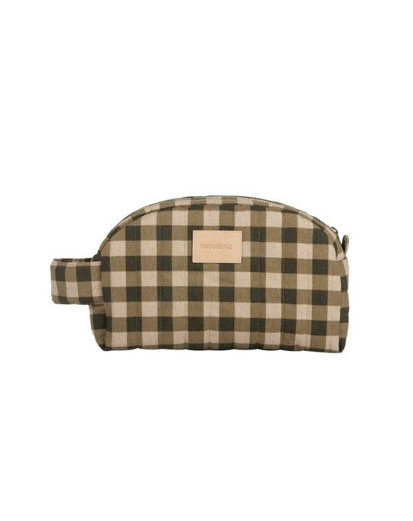 Trousse de toilette 'Hyde Park' imperméable Green Checks | NOBODINOZ