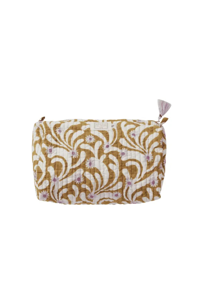 Petite trousse de toilette 'Poppies' Olive | BONHEUR DU JOUR