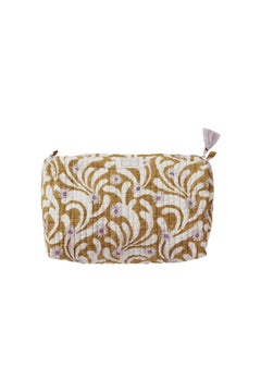 Petite trousse de toilette 'Poppies' Olive | BONHEUR DU JOUR