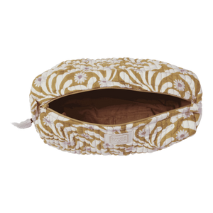 Petite trousse de toilette 'Poppies' Olive | BONHEUR DU JOUR