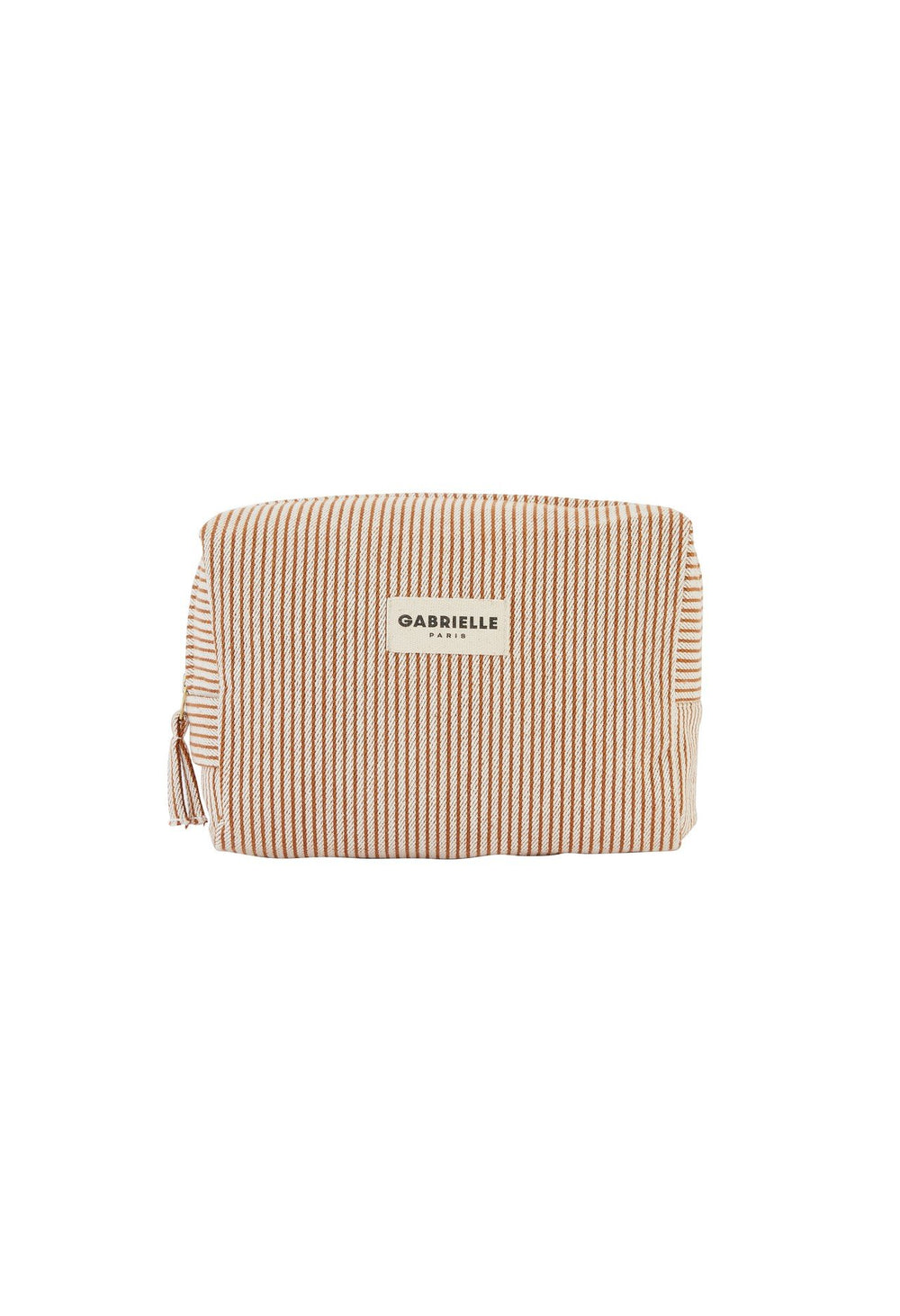 Trousse de toilette Rayures argile | GABRIELLE PARIS