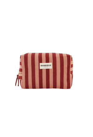 Trousse de toilette Rayures garance | GABRIELLE PARIS