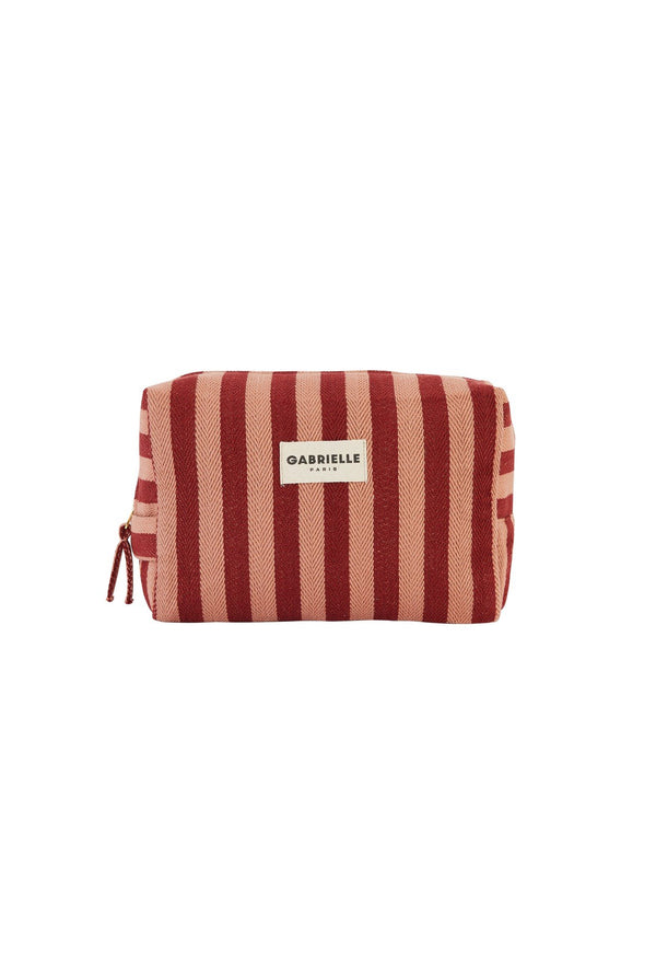 Trousse de toilette Rayures garance | GABRIELLE PARIS